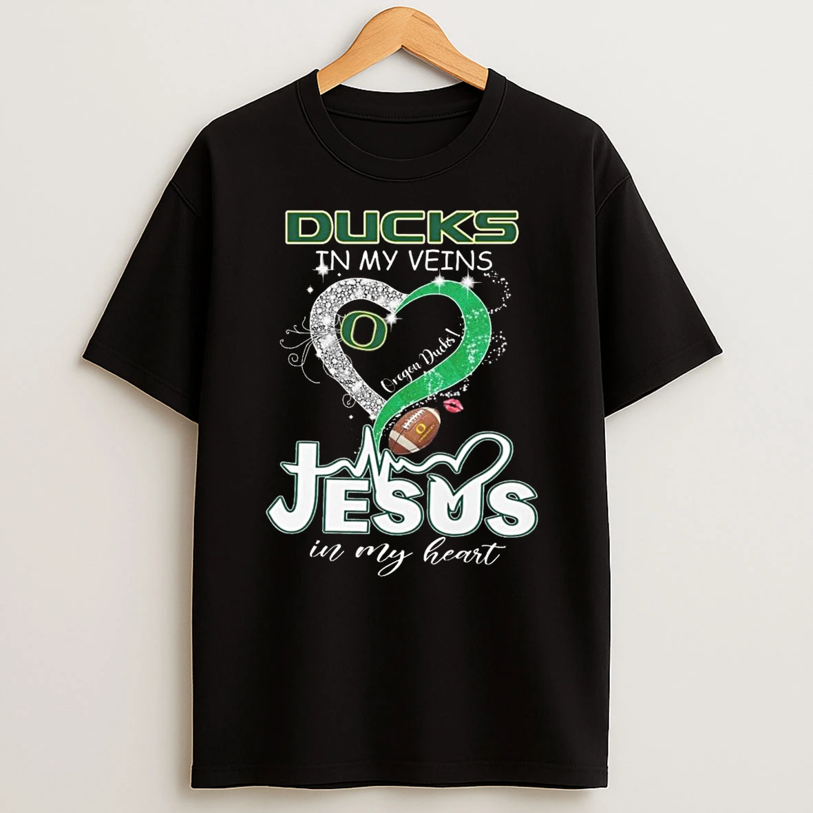 Oregon Ducks In My Veins Jesus In My Heart 2026 Shirts