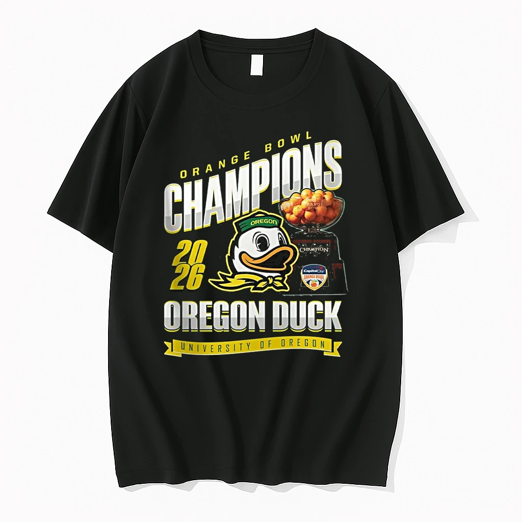 Oregon Ducks Orange Bowl Champions Trophy 2026 Shirts