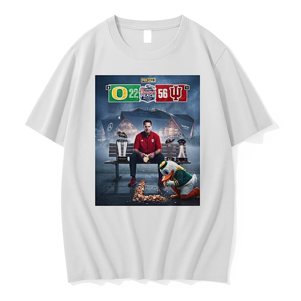 Oregon Ducks Vs Indiana Hoosiers Final Score 22 56 2026 Peach Bowl Fox Cfb Shirts