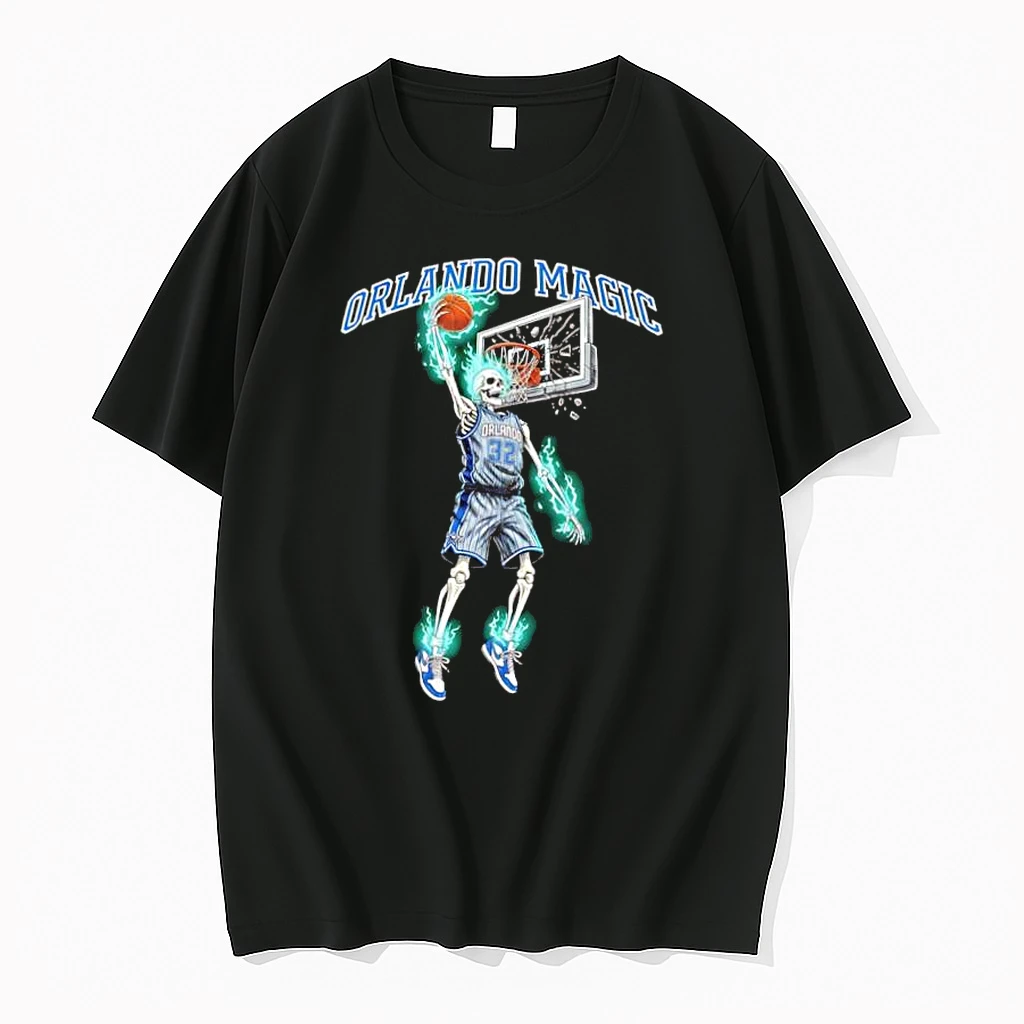 Orlando Magic Mens Basketball Skeleton Player Fire Shirts