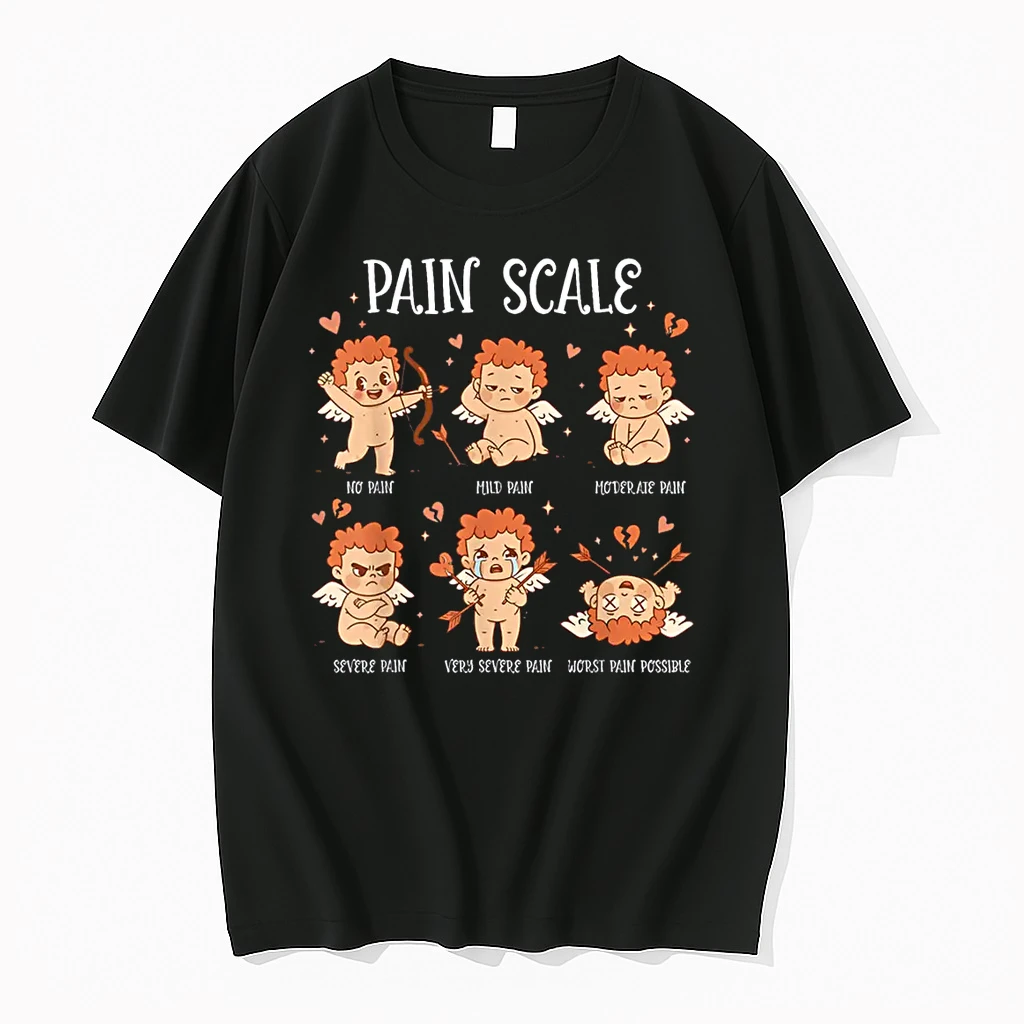 Pain Scale Cupid Pain Assessment Trauma Nurse Valentine Day Shirts
