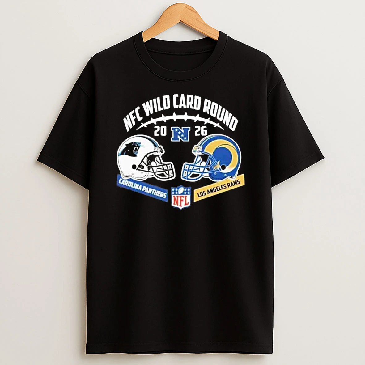 Panthers Vs Rams Nfc Wild Card Round Helmet Matchup Shirts