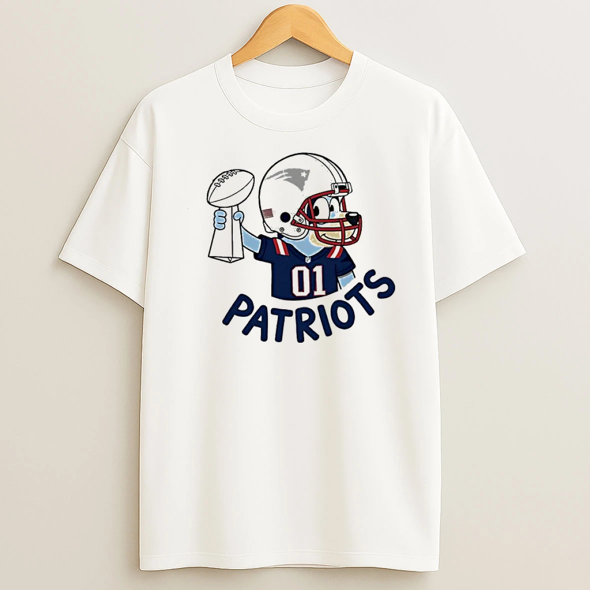 Patriots Bluey Football Player New England Patriots American Football Shirts
