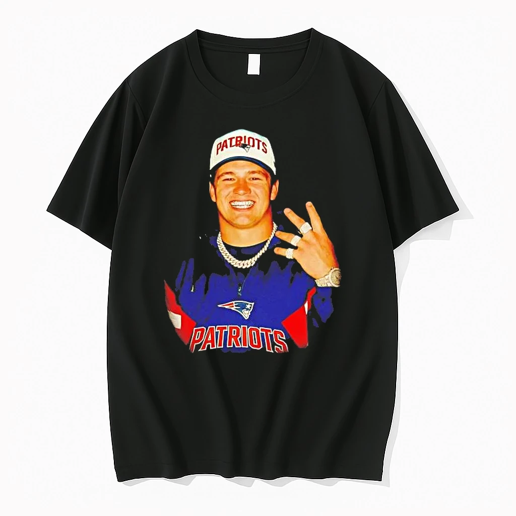Patriots Drake Maye Grillz And Rings Portrait Shirts
