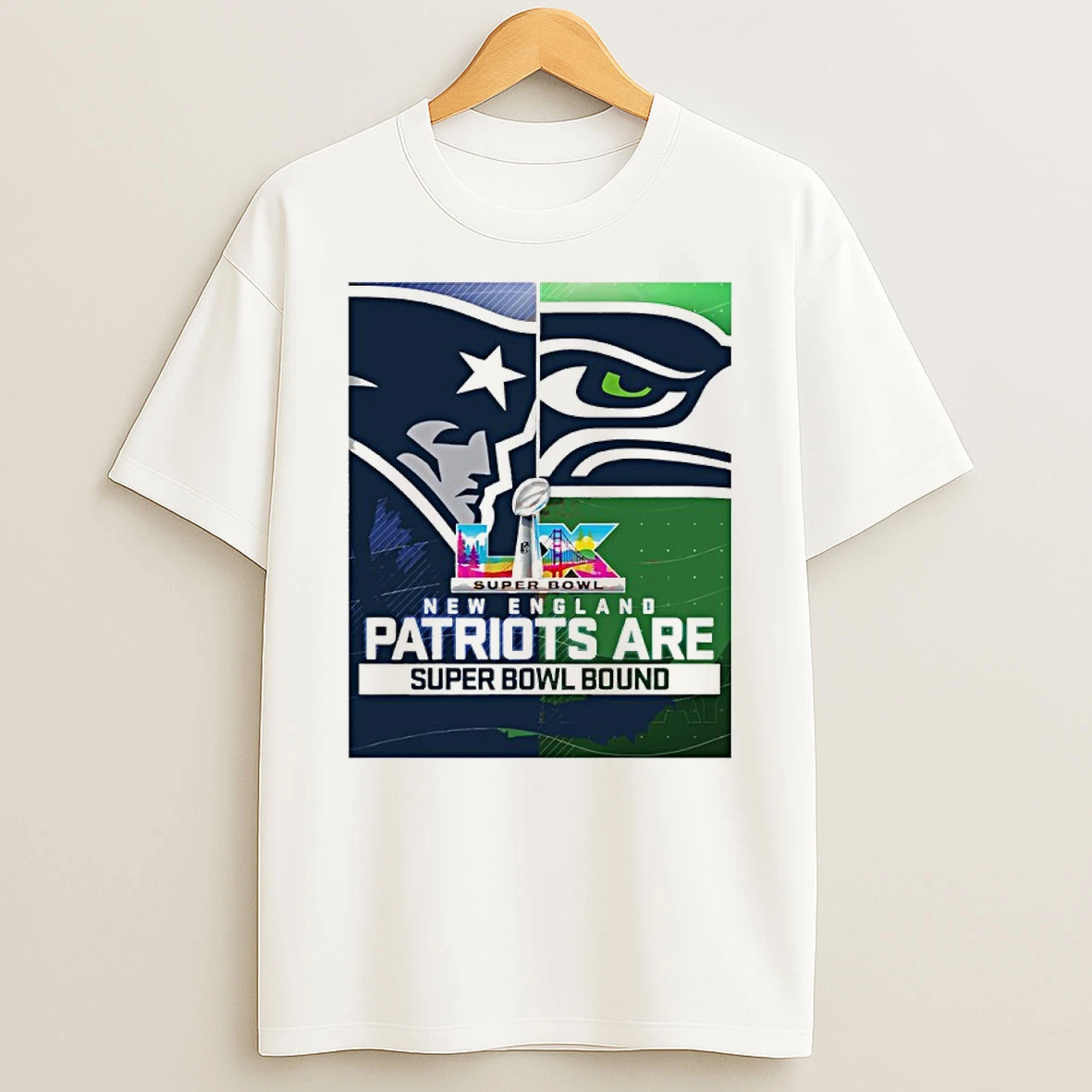 Patriots Vs Seahawks Super Bowl Lx 2026 Bound Shirts