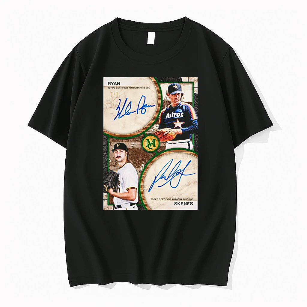 Paul Skenes And Nolan Ryan Topps Certified Autograph Issue Signatures Shirts