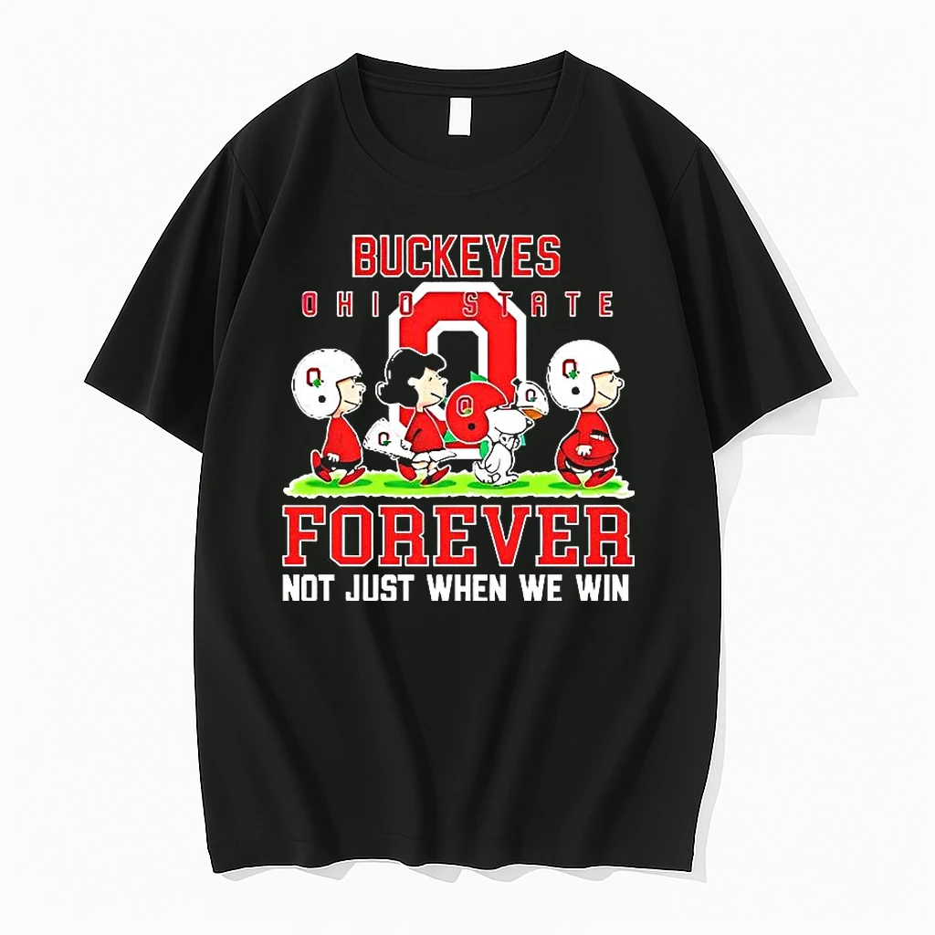 Peanuts X Ohio State Buckeyes Ncaa Forever Not Just When We Win Football Lover Woman Shirts