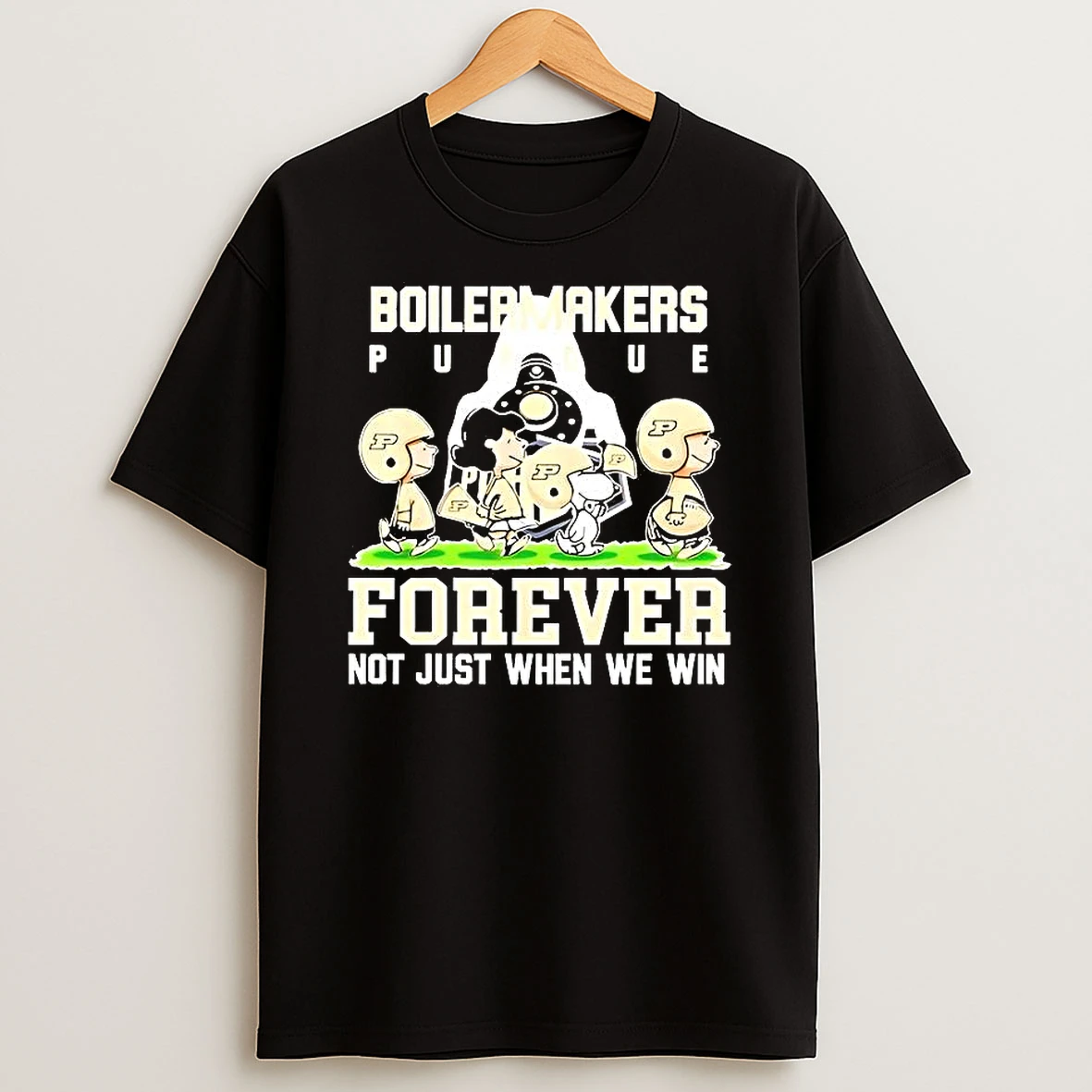 Peanuts X Purdue Boilermakers Ncaa Forever Not Just When We Win Football Lover Woman Shirts
