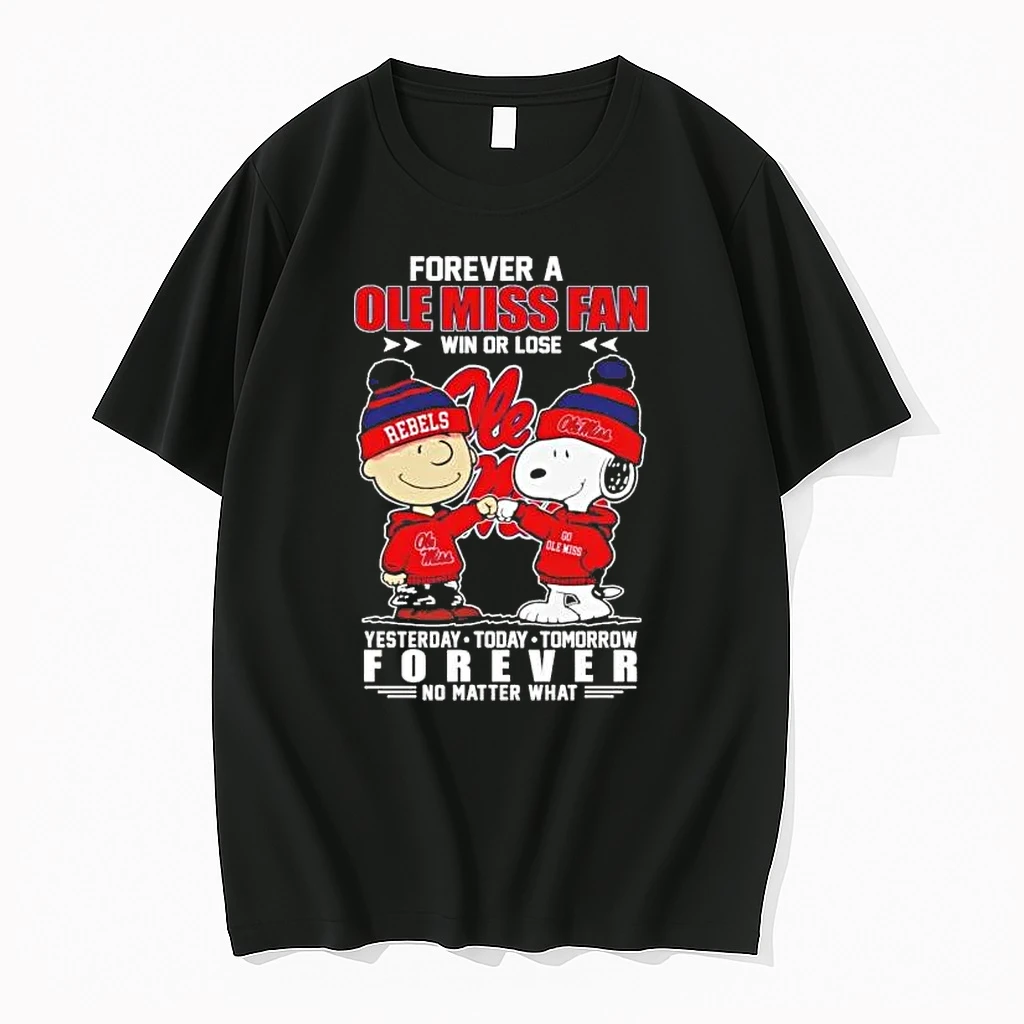 Peanuts Forever A Ole Miss Rebels Fan Win Or Lose Forever Shirts