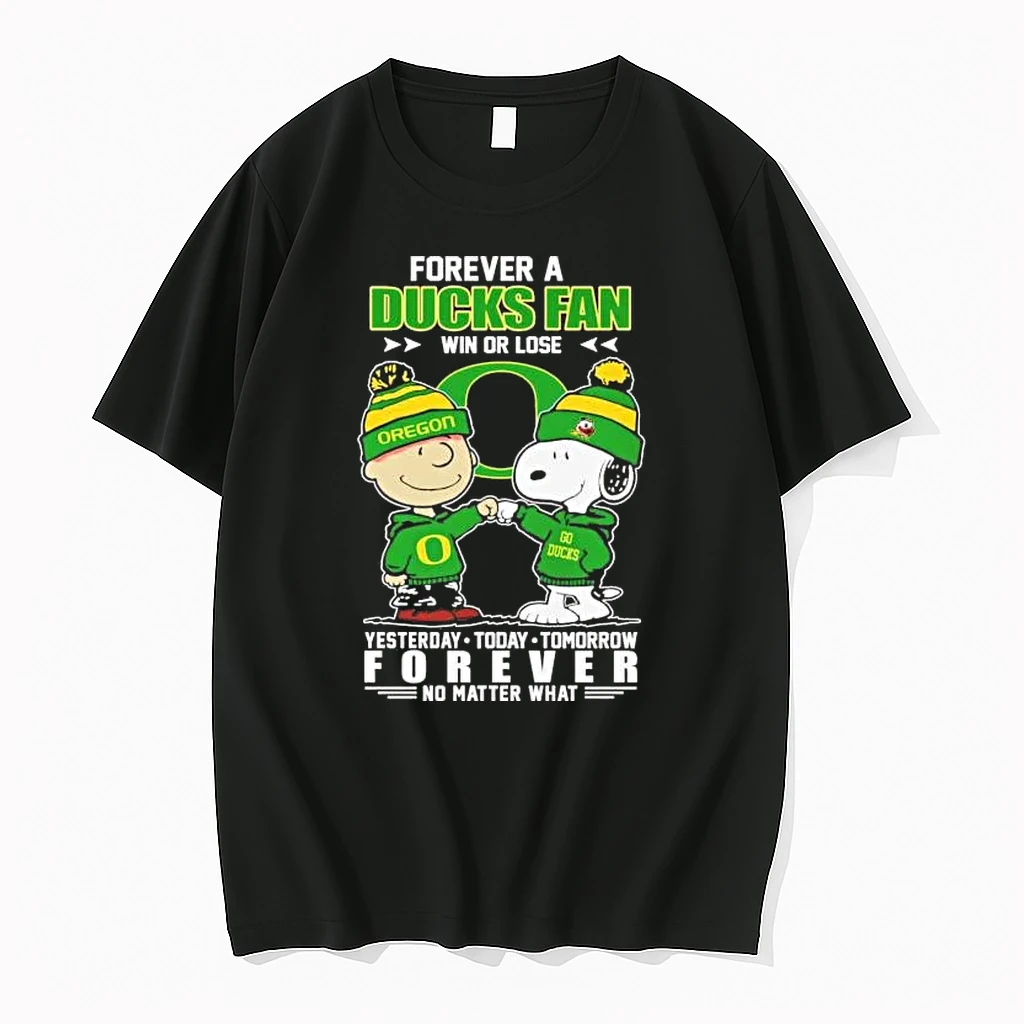 Peanuts Forever A Oregon Ducks Fan Win Or Lose Forever Shirts