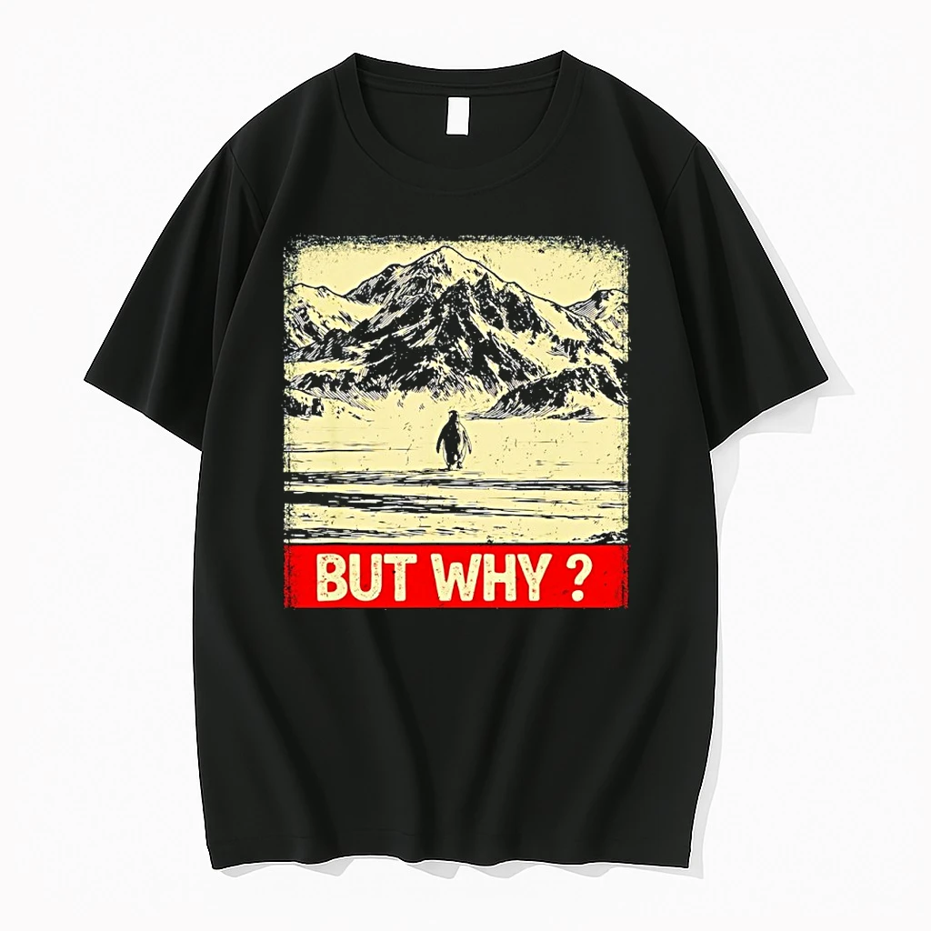 Penguin But Why Head Towards The Mountains Penguins Meme Shirts