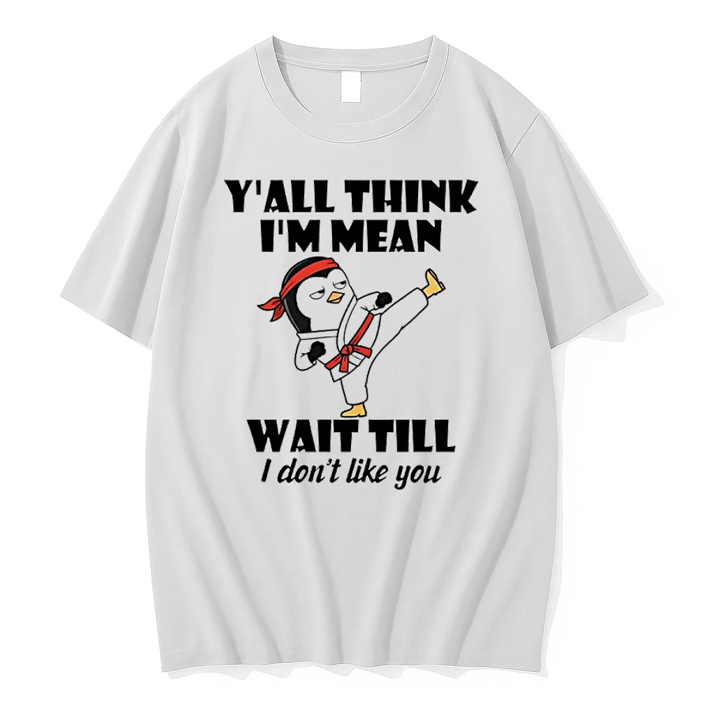 Penguin Kung Fu Yall Think Im Mean Wait Till I Dont Like You Shirts