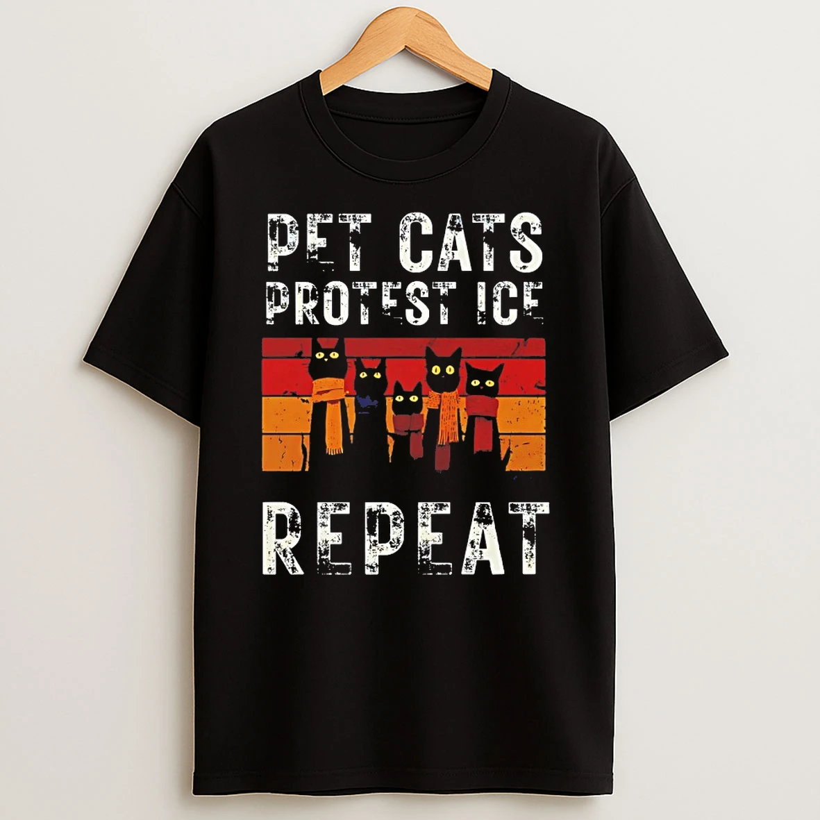 Pet Cats Protest Ice Repeat Shirts