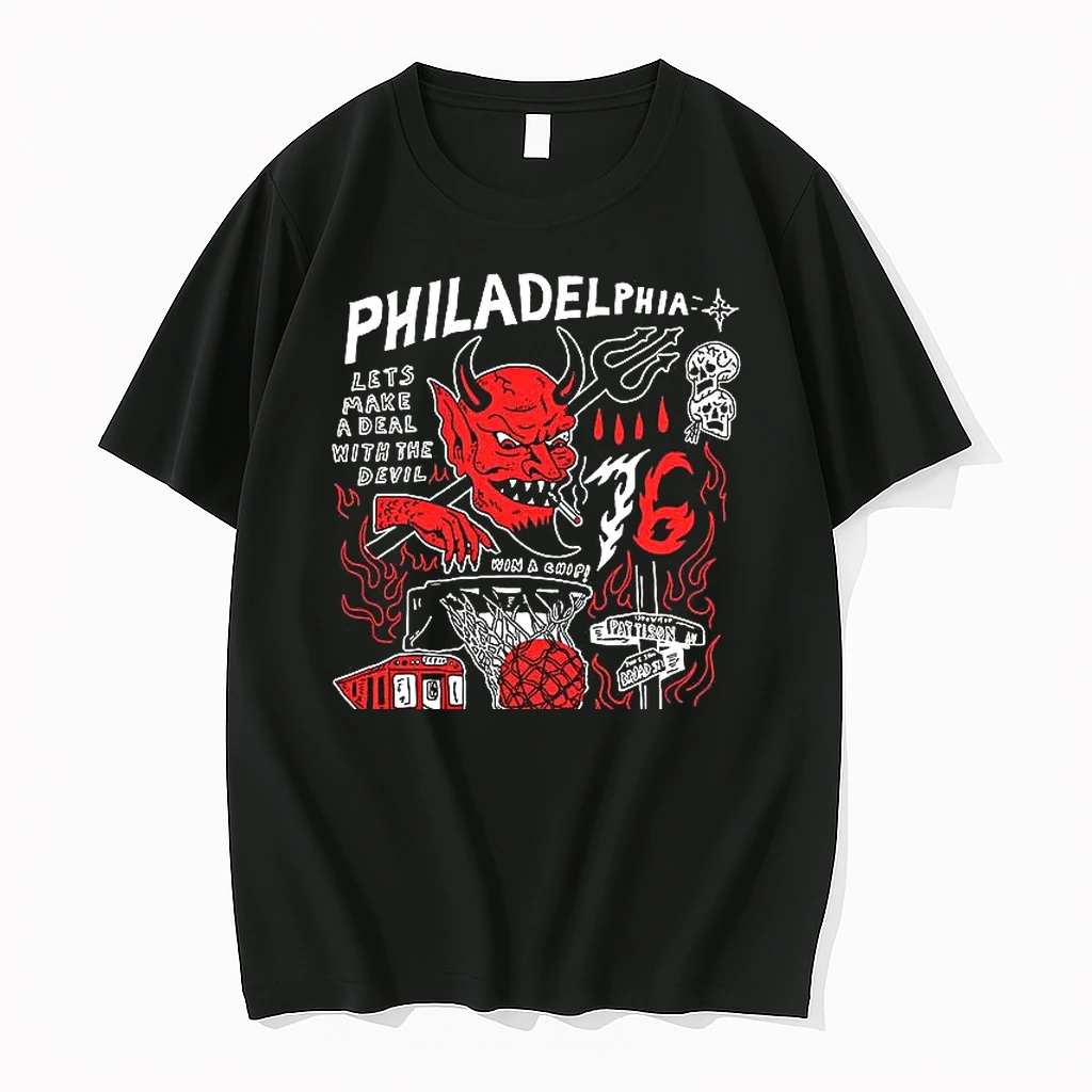 Philadelphia 76ers Lets Make A Deal With The Devil Down At The Crossroads Woman Shirts