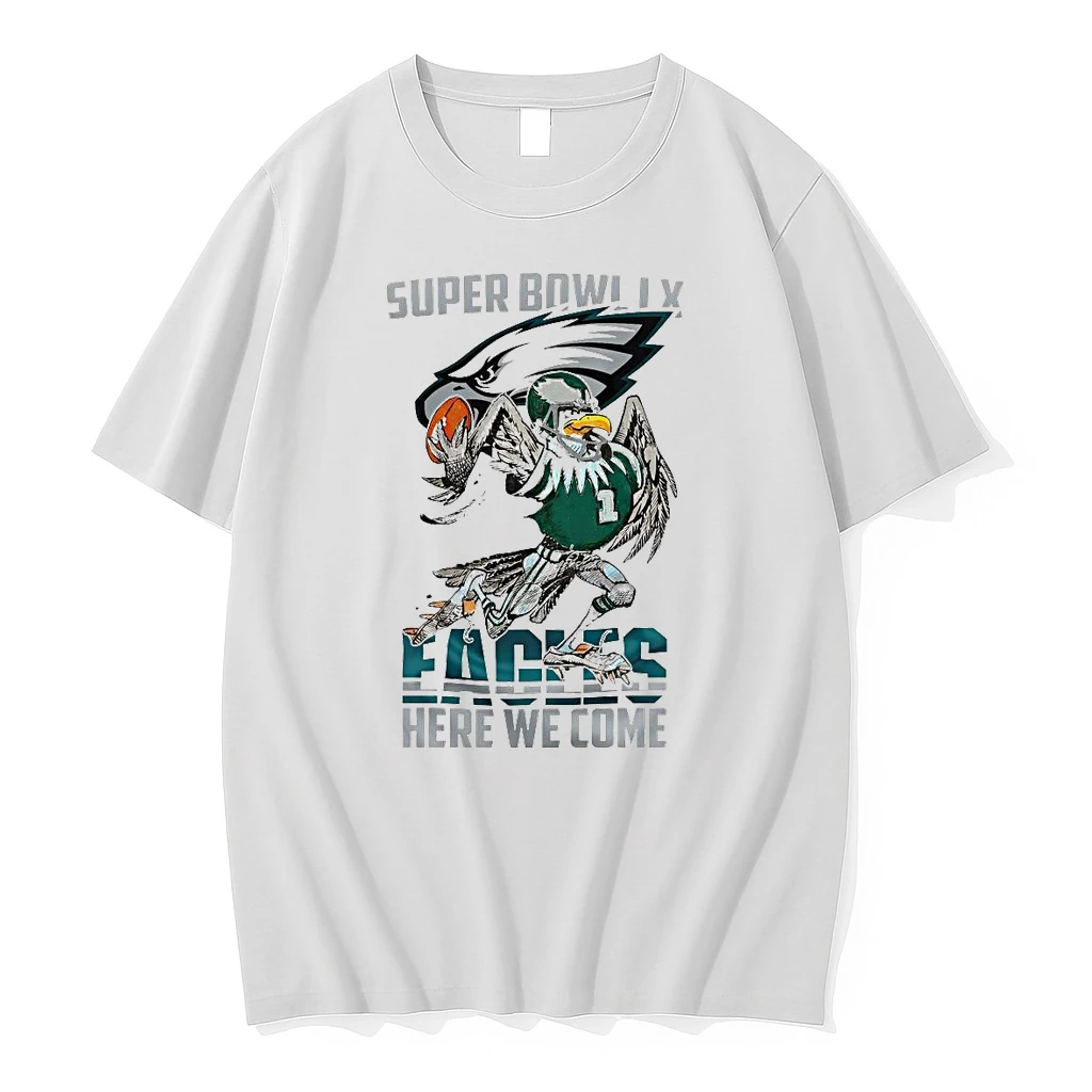 Philadelphia Eagles Nfl 2025 Division Champions Super Bowl Lx Eagles Here We Come Mascot Shirts