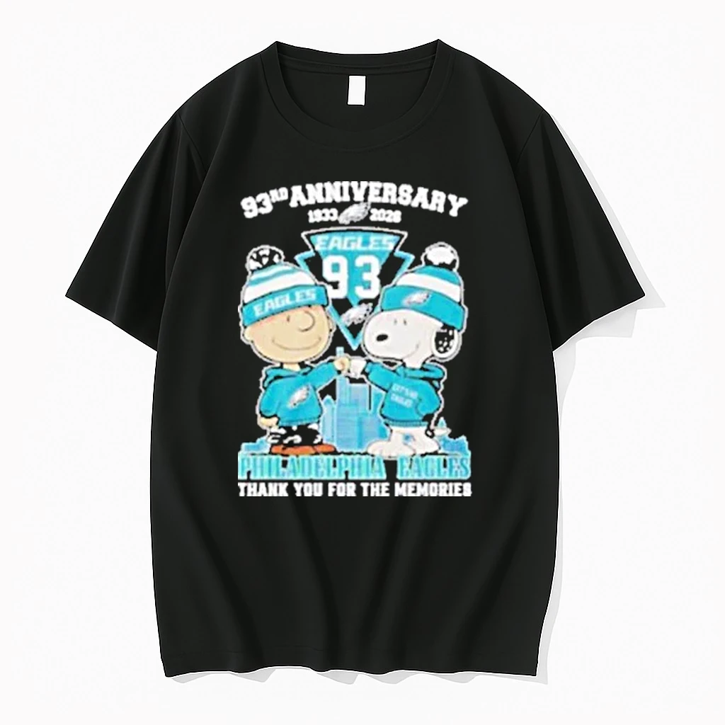 Philadelphia Eagles Outfit With Snoopy And Charlie Brown 93rd Anniversary 1933 2026 Shirts