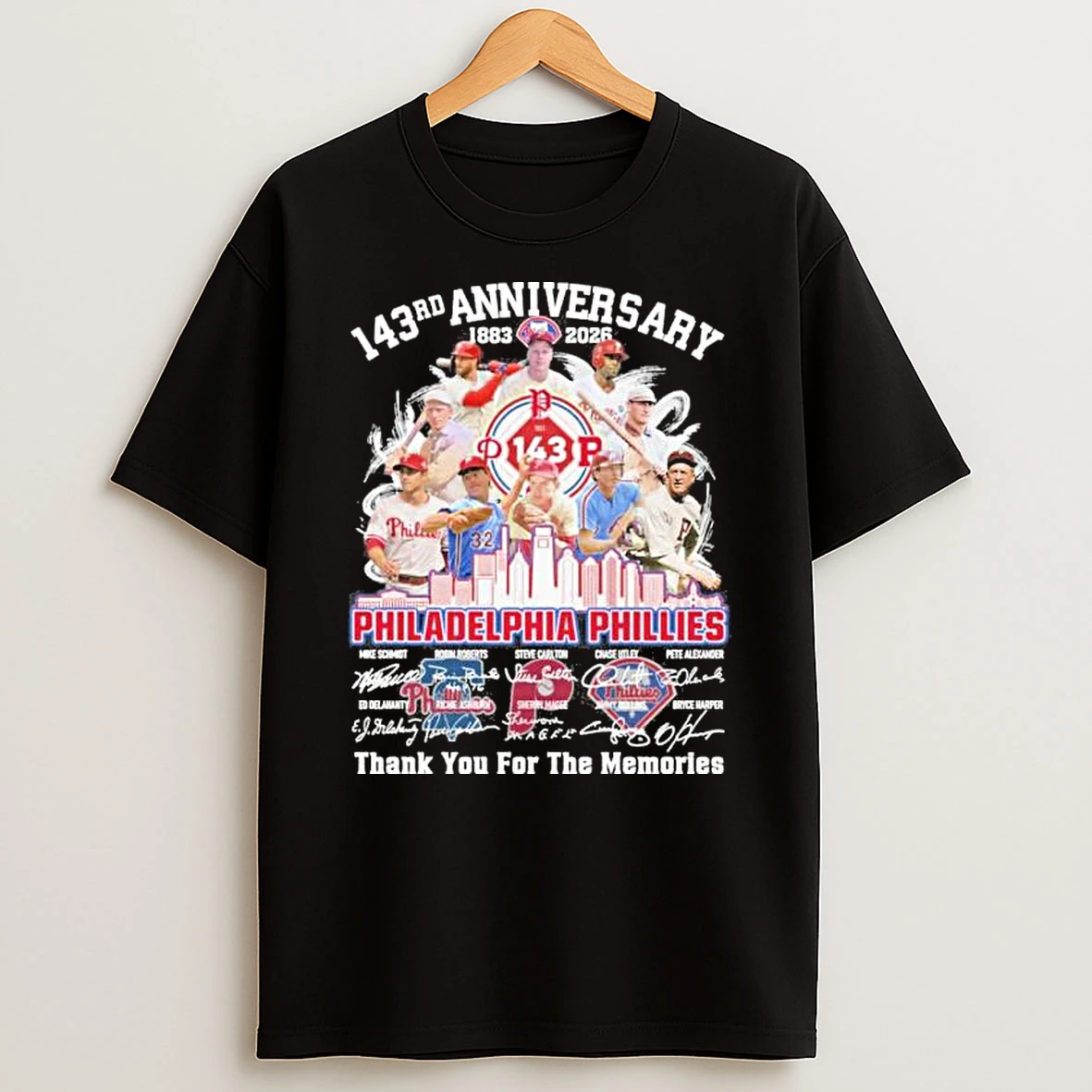 Philadelphia Phillies 143rd Anniversary 1883 2026 Signatures Shirts