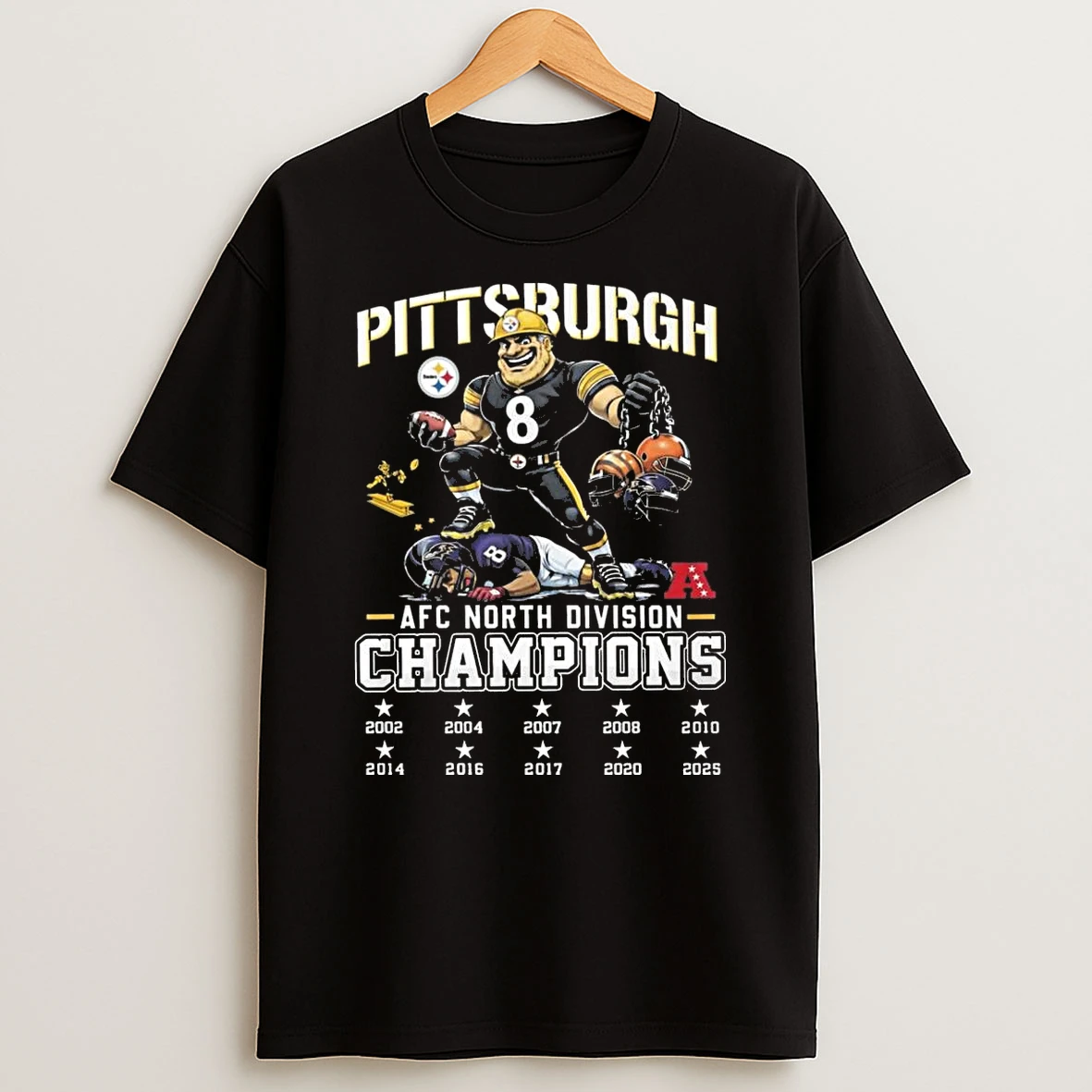 Pittsburgh Steelers Mascot Beat Ravens Afc North Division Champions 2002 2025 Shirts