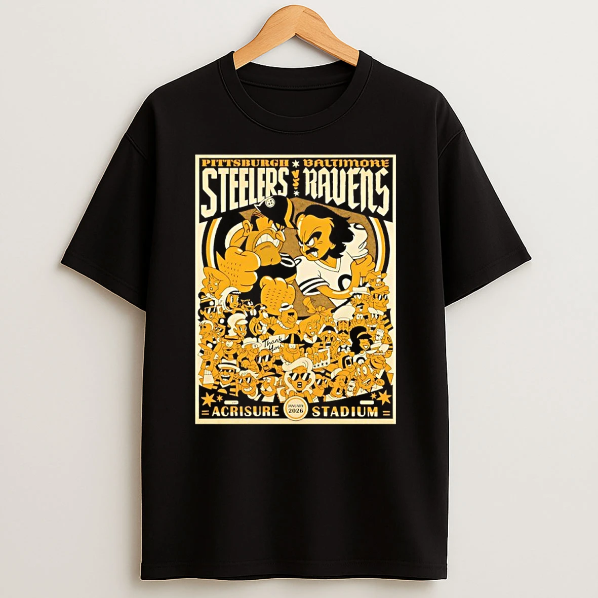 Pittsburgh Steelers Vs Baltimore Ravens January 2026 Gameday Shirts
