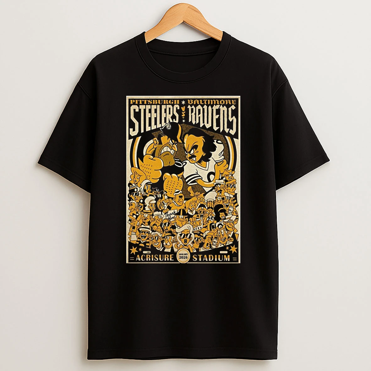 Pittsburgh Steelers Vs Baltimore Ravens January 2026 Acrisure Stadium Shirts