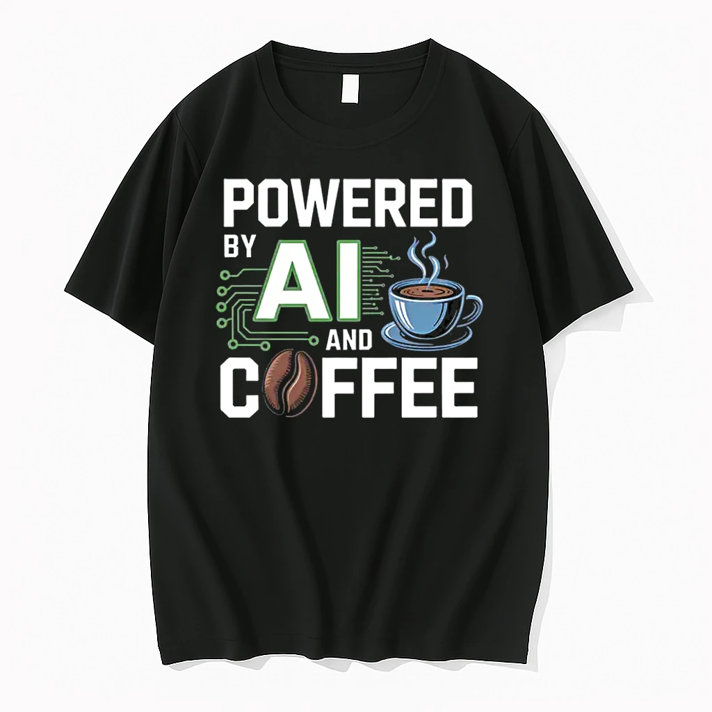 Powered By Ai And Chocolate Funny Geek Ai Shirts