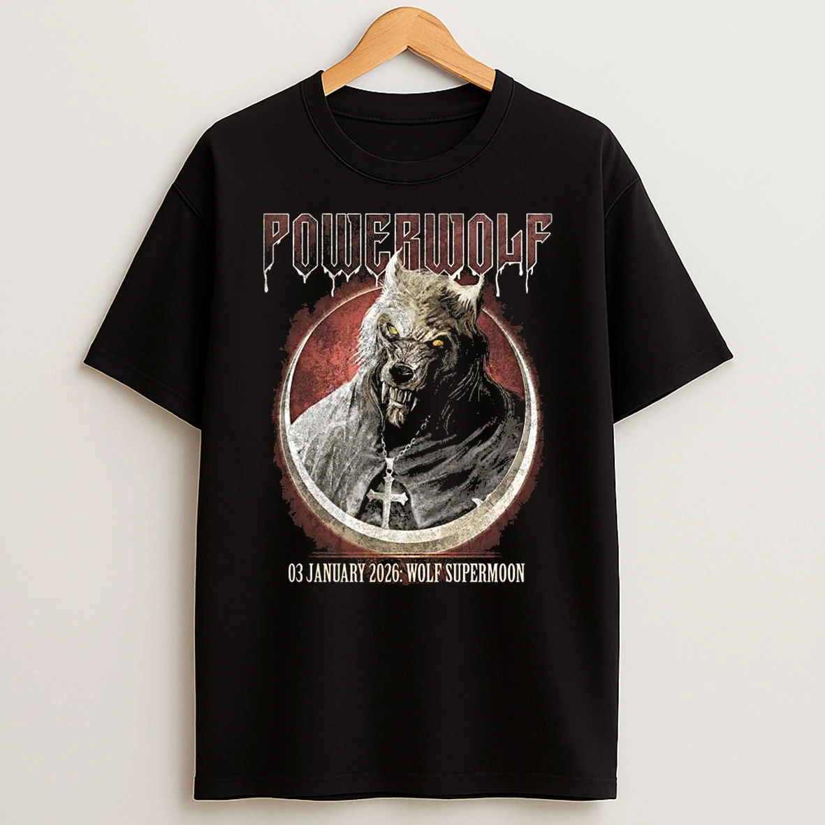 Powerwolf The Wolf Supermoon On 3 January 2026 Shirts