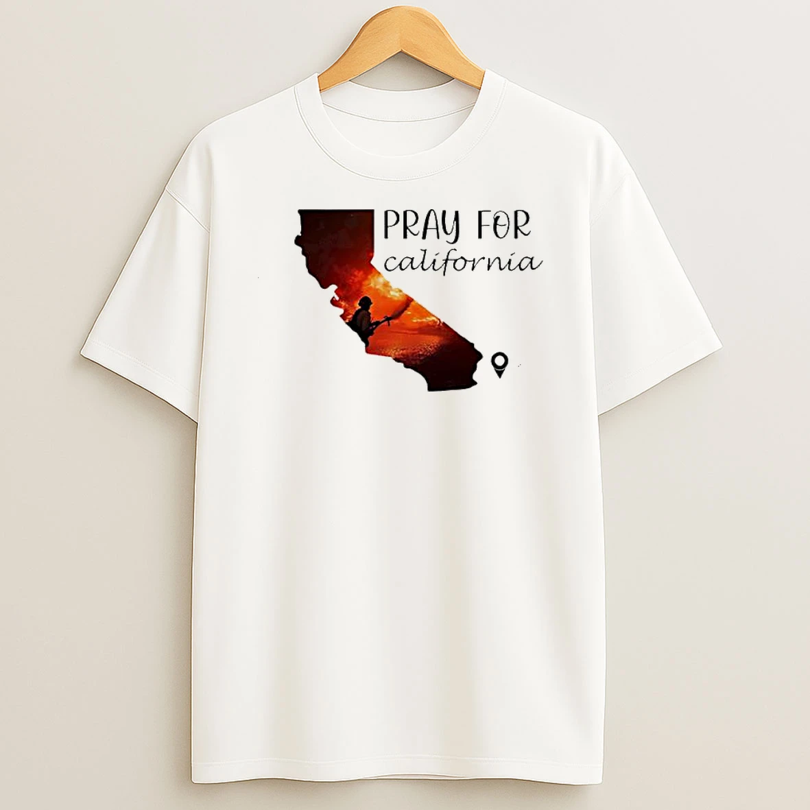 Pray For California Printed Shirts