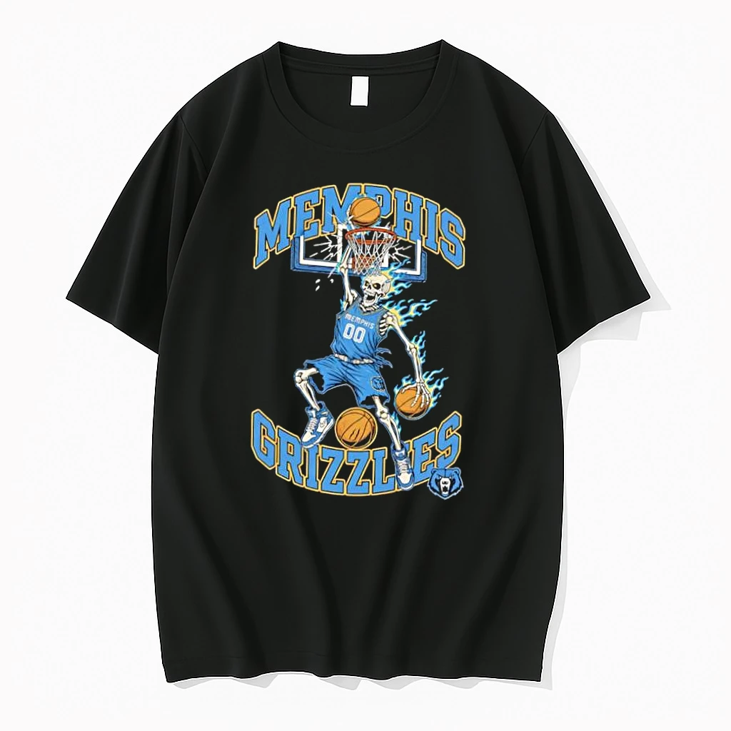 Premium Memphis Grizzlies Mens Basketball Skeleton Player Fire Shirts