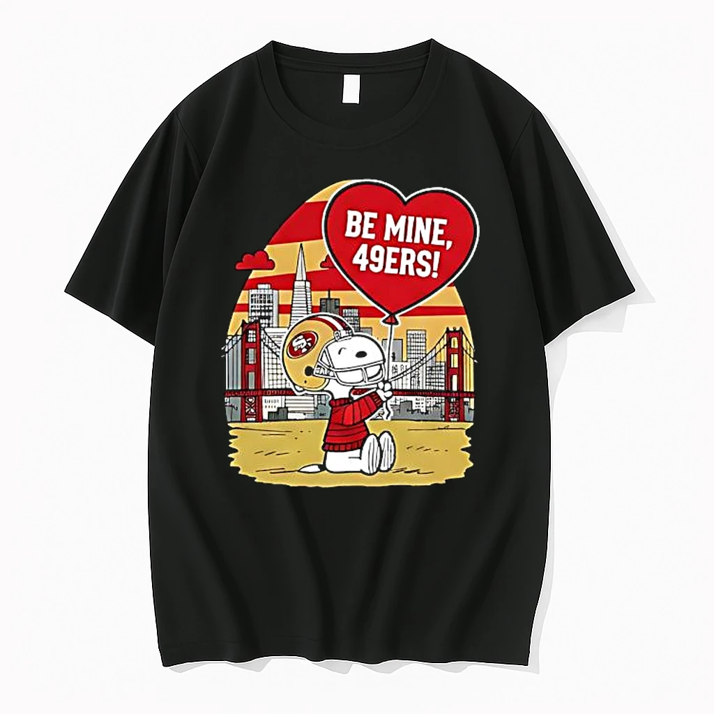 Premium San Francisco 49ers X Snoopy Cartoon Valentine 2026 Shirts
