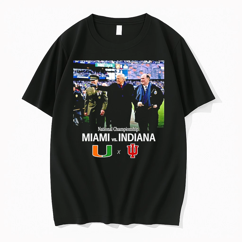 President Trump For The Cfp National Championship Miami Vs Indiana Shirts