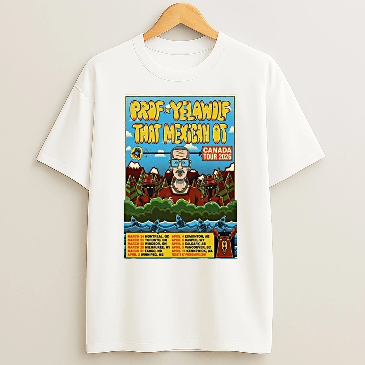 Prof X Yelawolf That Mexican Ot Canada Tour 2026 Shirts