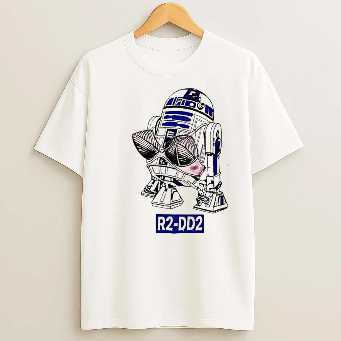R2 Dd2 Star Wars Droid Pink Bra Funny Robot Parody Shirts