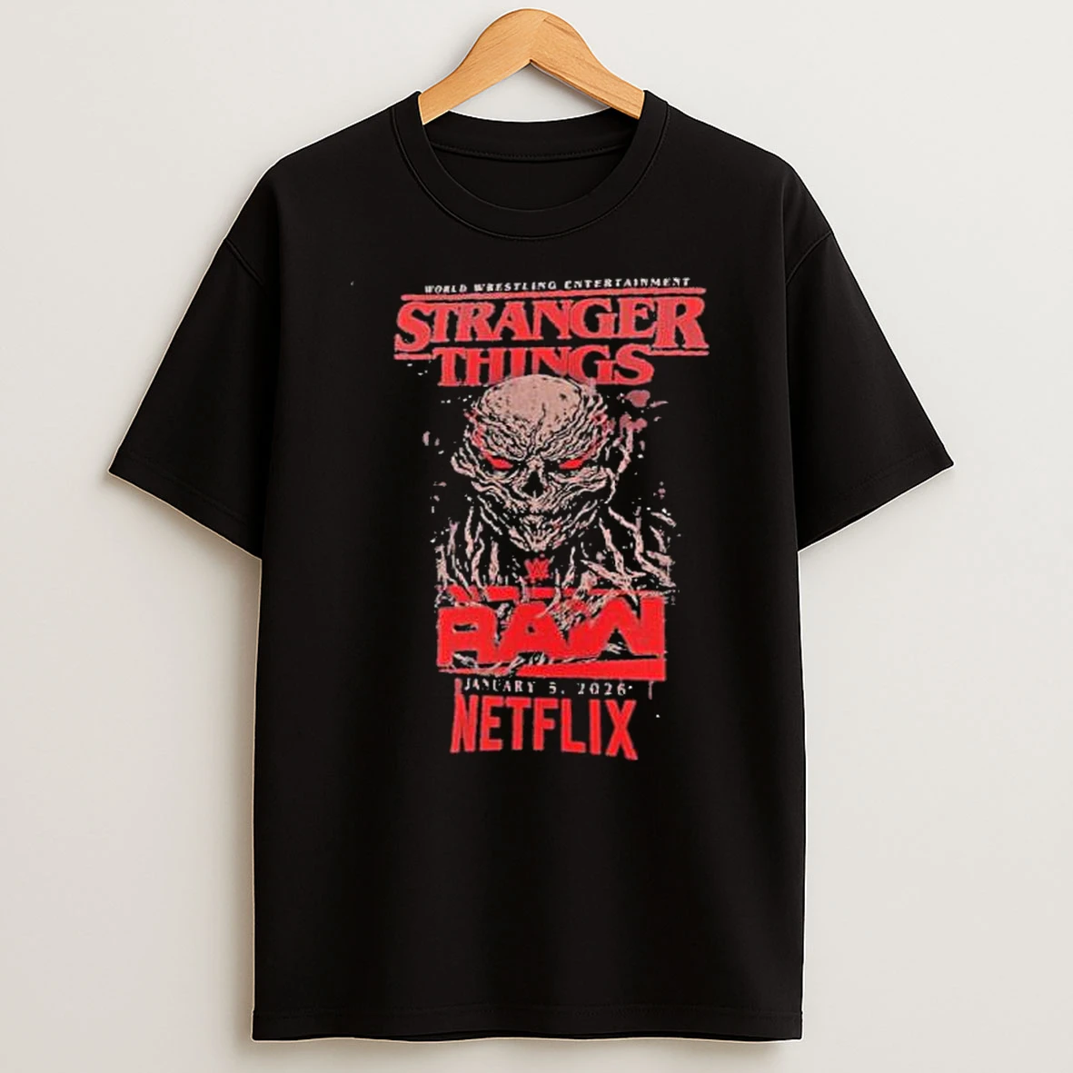 Raw Wwe X Stranger Things Vecna Shirts