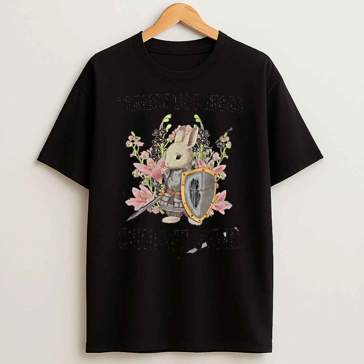 Rabbit Warrior Tummy Troubles Survivor Cartoon Shirts