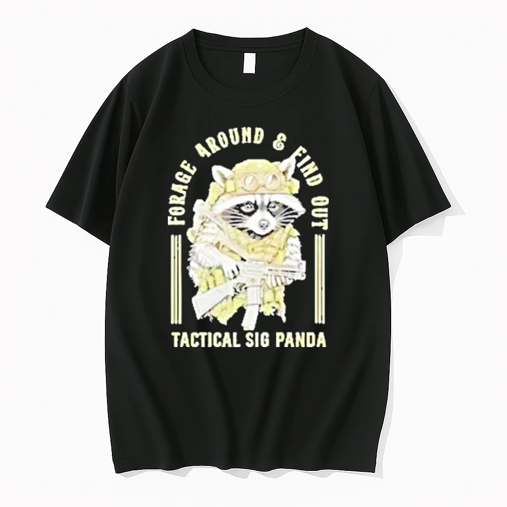 Raccoon Forage Around And Find Out Tactical Sig Panda Shirts