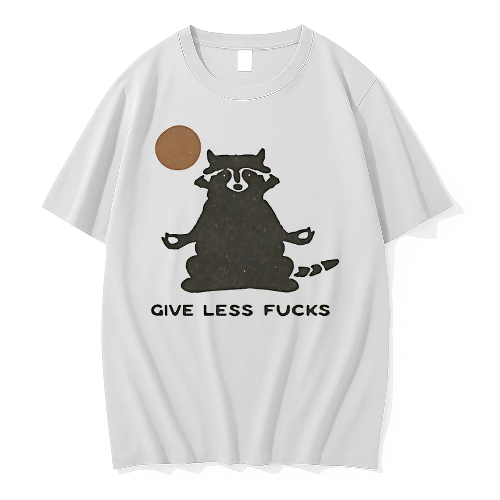 Raccoon Yoga Give Les Fucks Shirts