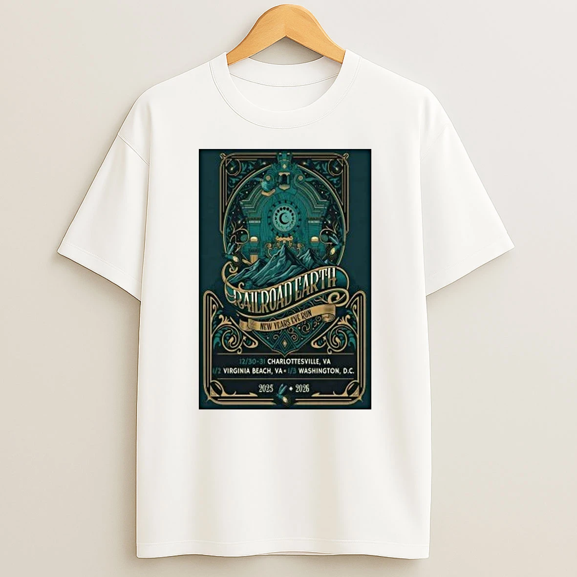 Railroad Earth Charlottesville Nye Dec 30 31 2025 Shirts