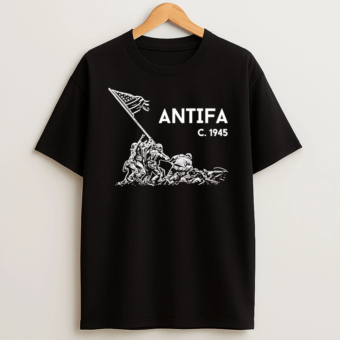 Raising The Flag On Iwo Jima Antifa C 1945 Shirts