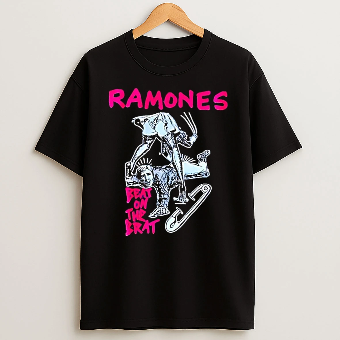 Ramones Beat On The Brat Punk Rock Music Safety Pin Shirts