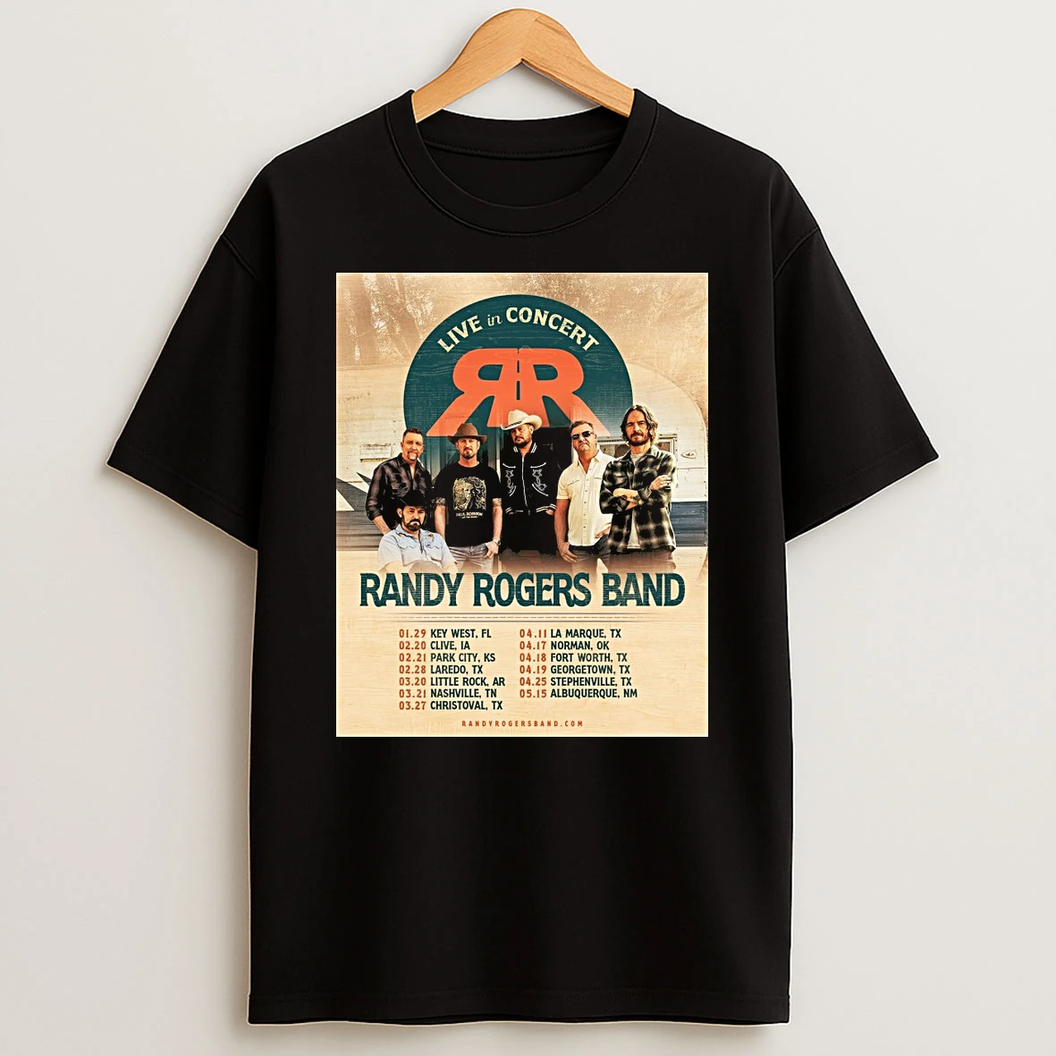 Randy Rogers Band Live In Concert January May 2026 Shirts