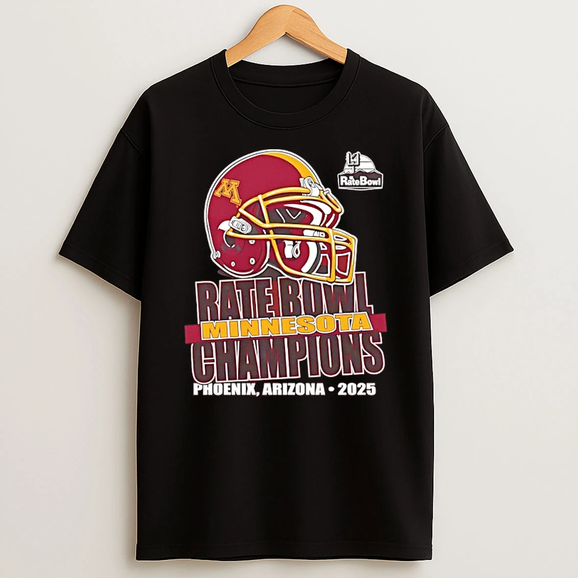 Rate Bowl 2025 University Of Minnesota Golden Gophers Champions Hsirt Shirts