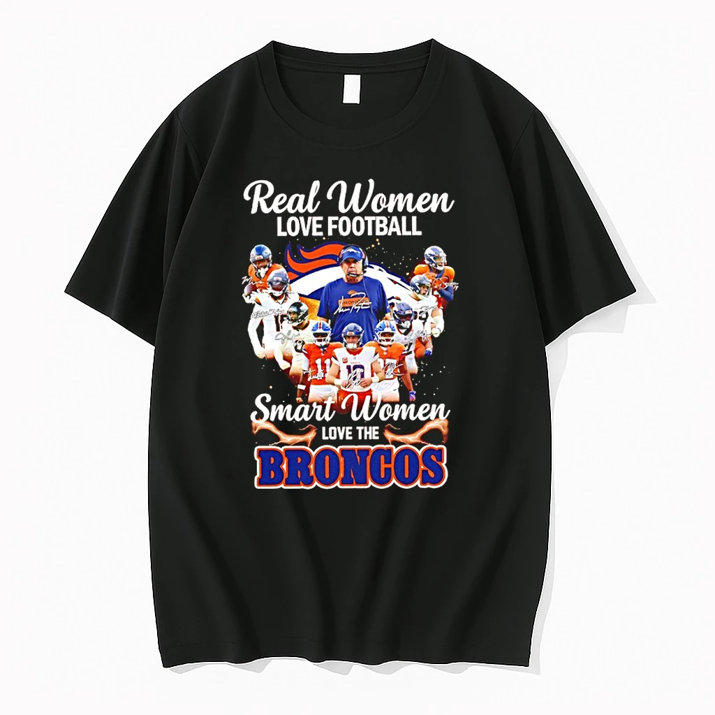 Real Women Love Football Smart Women Love The Denver Broncos Nfl 2025 Signatures Shirts