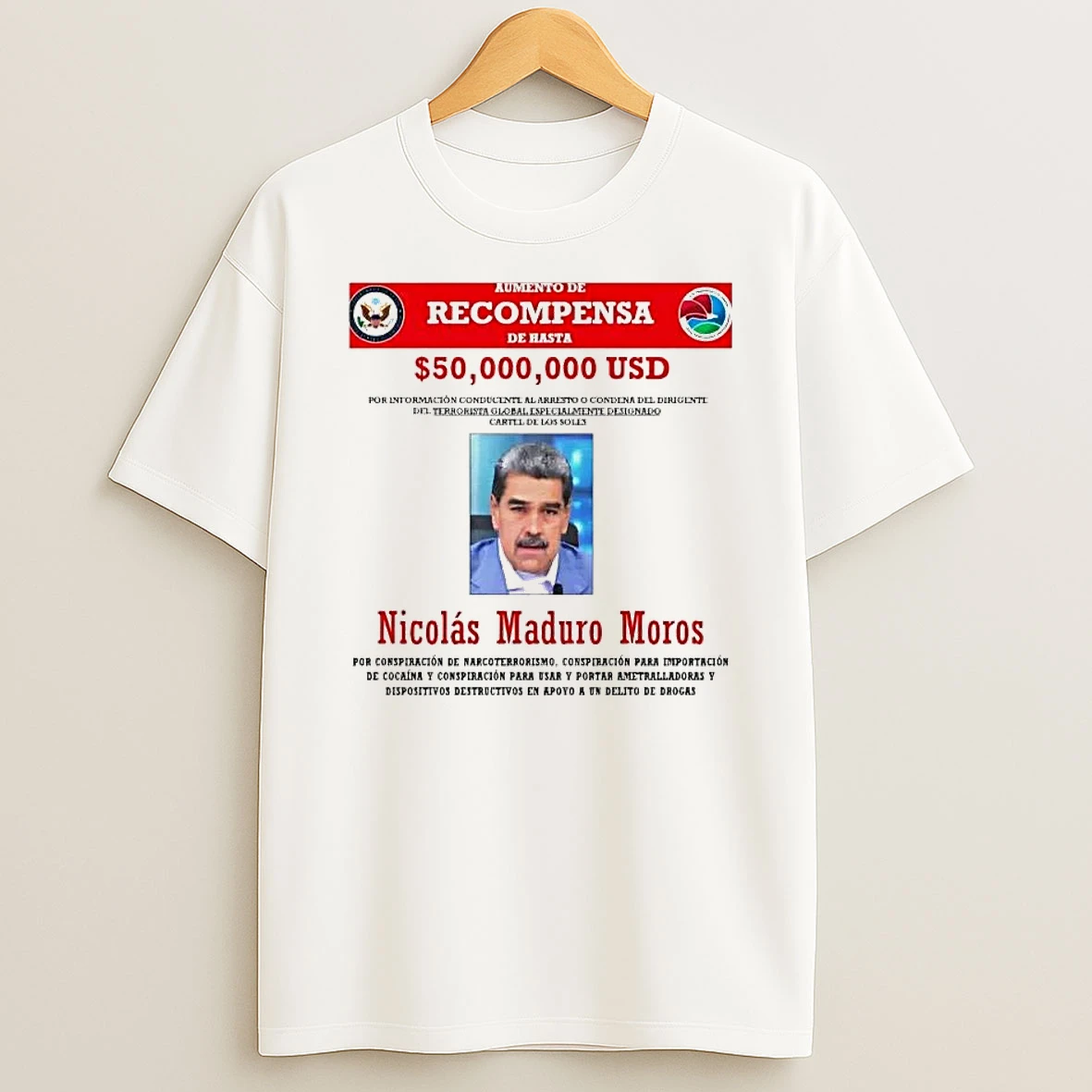 Recompensa Nicolas Maduro 50 Billion Usd Shirts