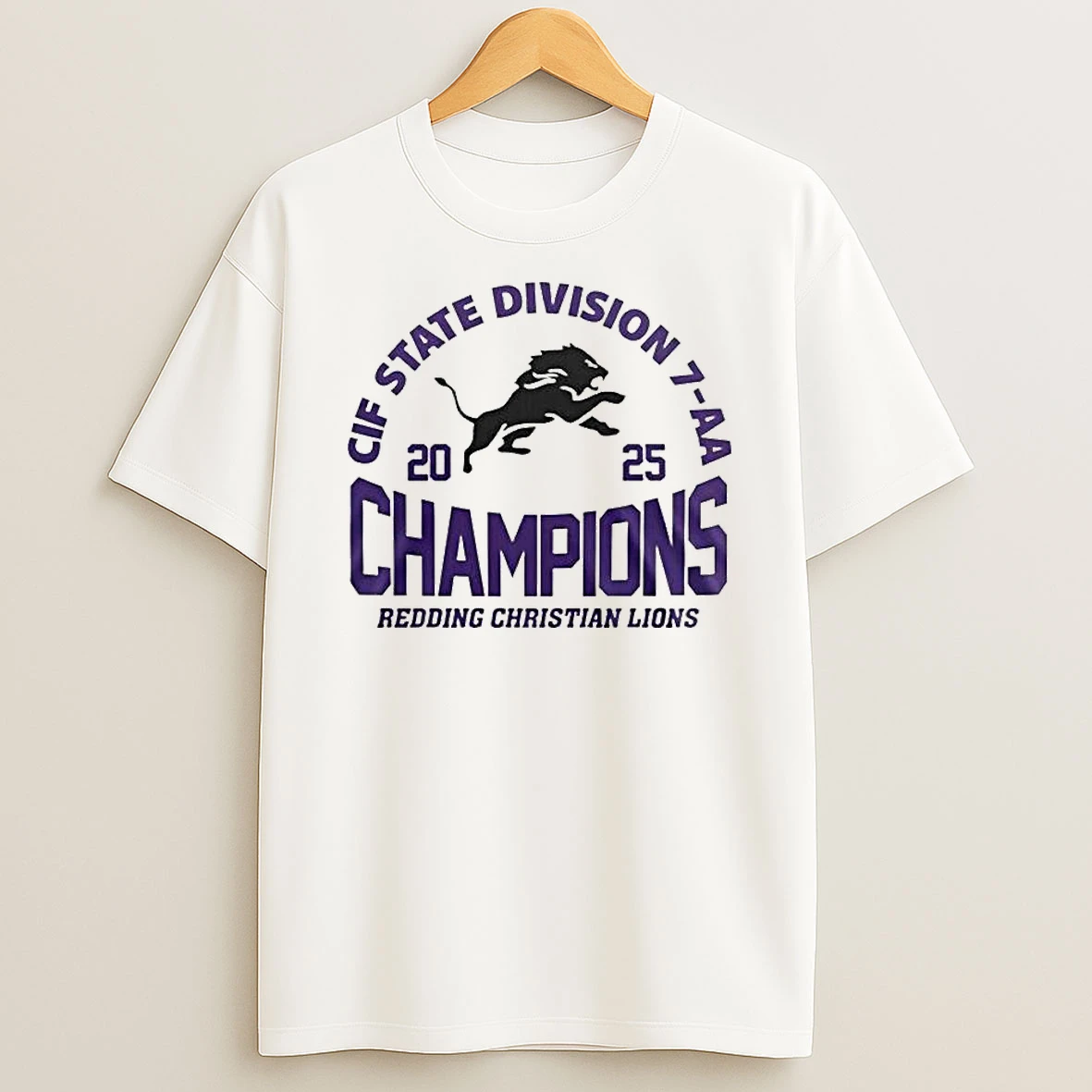 Redding Christian Lions Cif State Division 7 Aa Champions 2025 Shirts