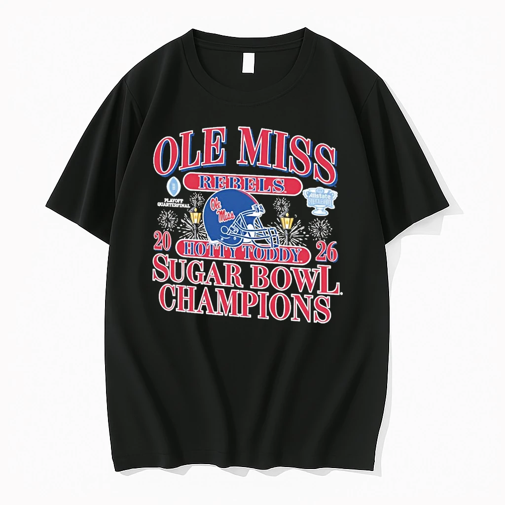 Retro Ole Miss Rebels Hotty Toddy 2026 Allstate Sugar Bowl Champions Shirts