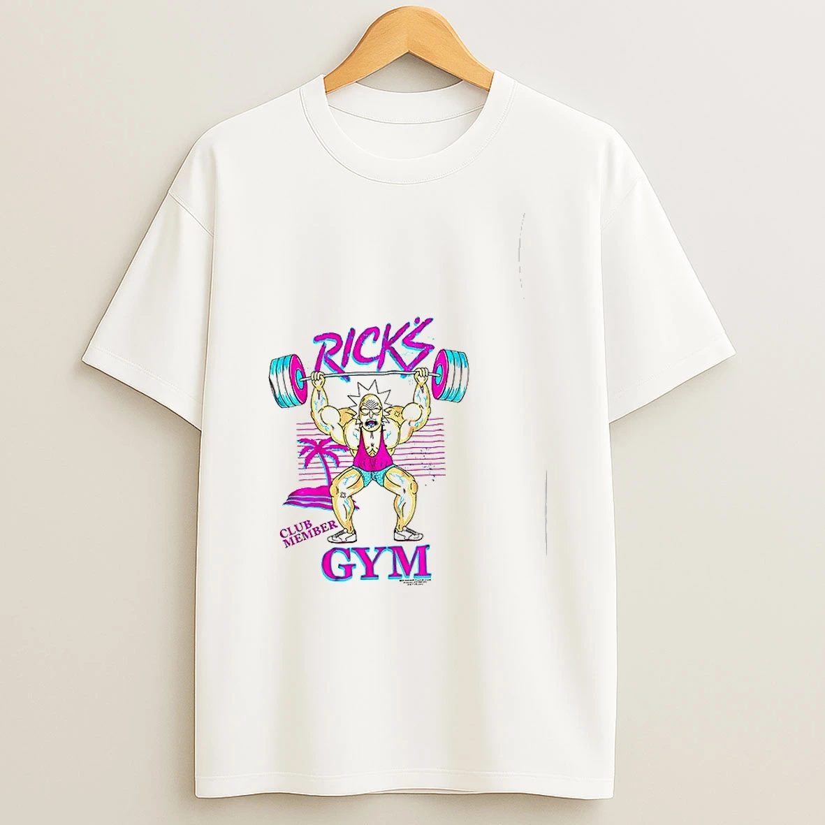 Ricks Gym Rick And Morty Cartoon Club Member Vintage Woman Shirts