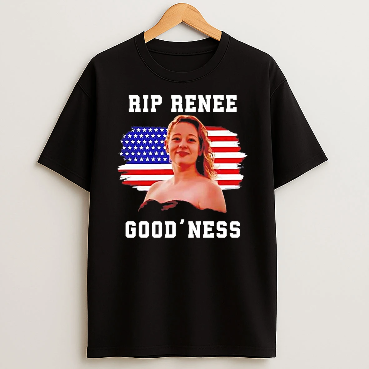 Rip Renee Nicole Good Goodness American Flag Shirts