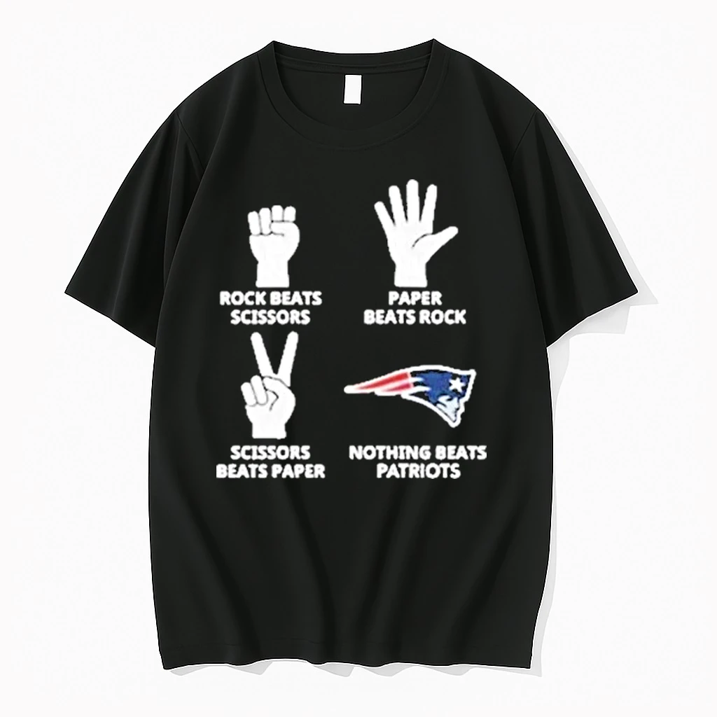 Rock Beats Scissors Paper Beats Rock Nothing Beats New England Patriots Shirts