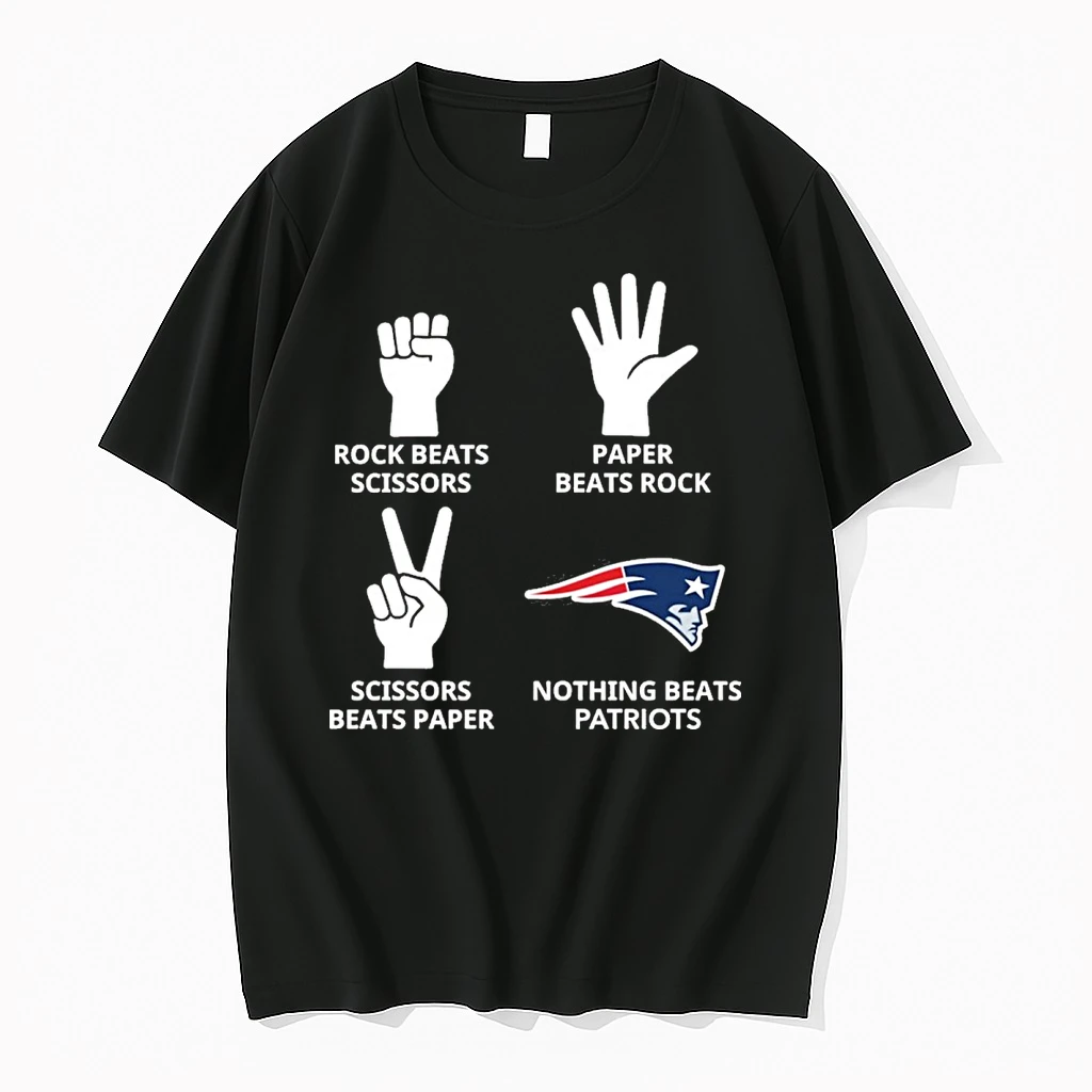 Rock Beats Scissors Paper Beats Rock Scissors Beats Paper Nothing Beats Patriots Shirts