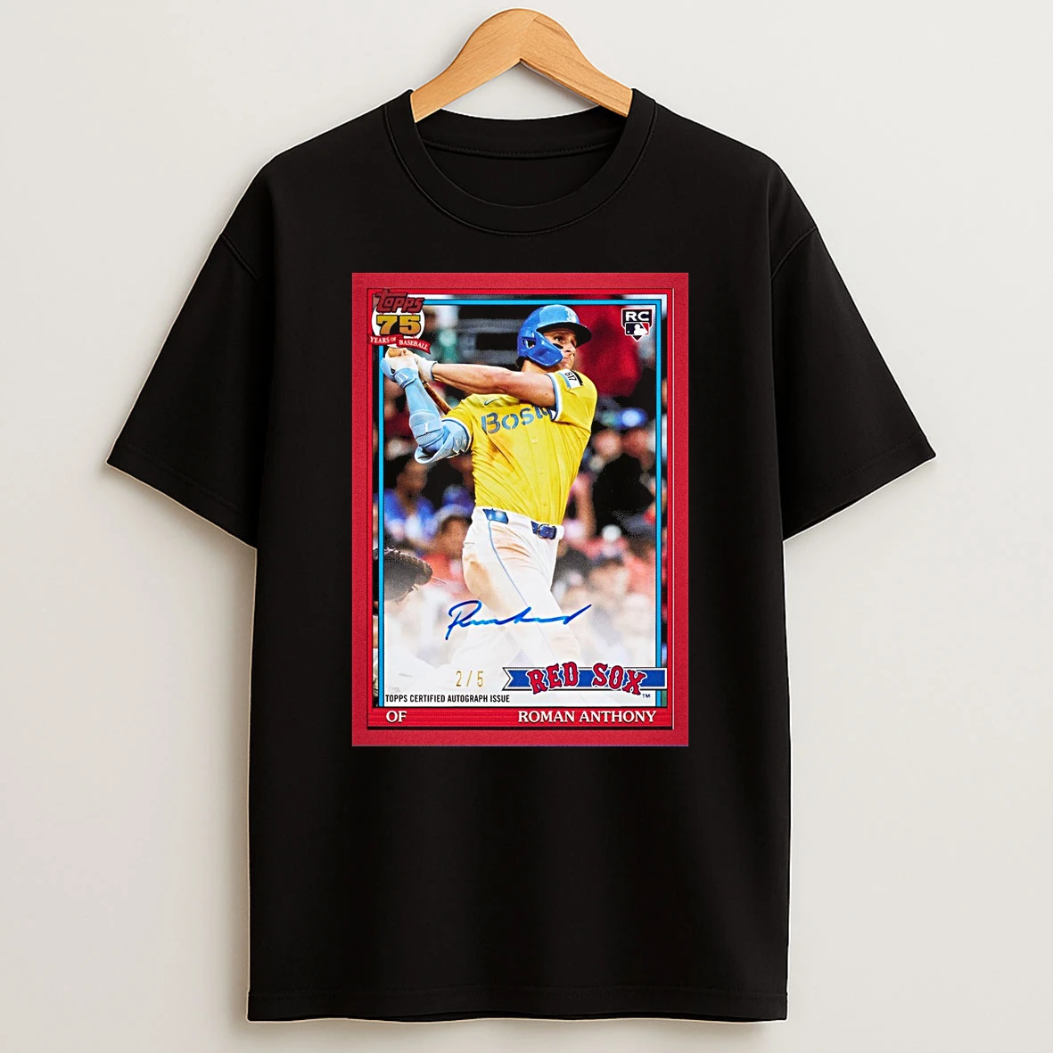 Roman Anthony Red Sox 2026 Topps Certified Autograph Issue Signature Shirts